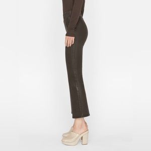 NWT Frame Denim The Jetset Crop Mini Boot in Espresso Coated